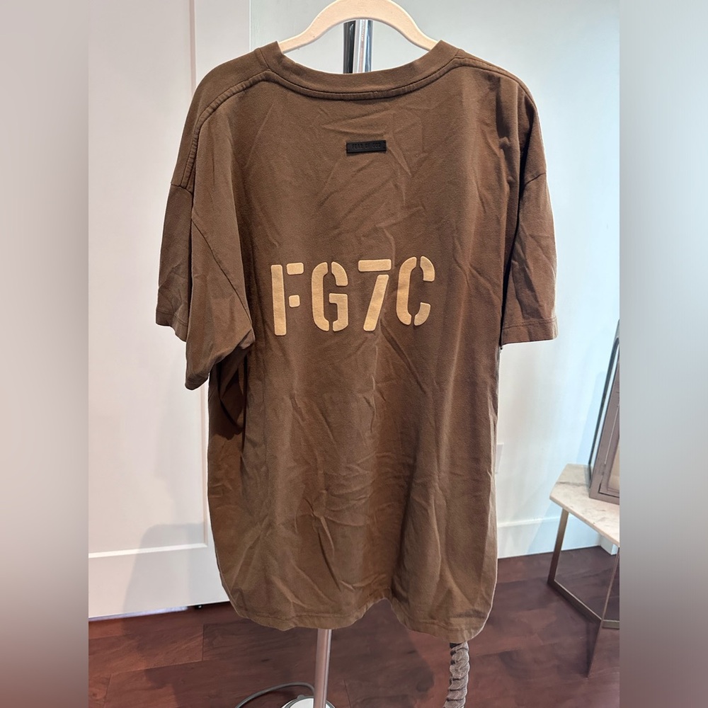 Fear of God olive green men’s t-shirt
